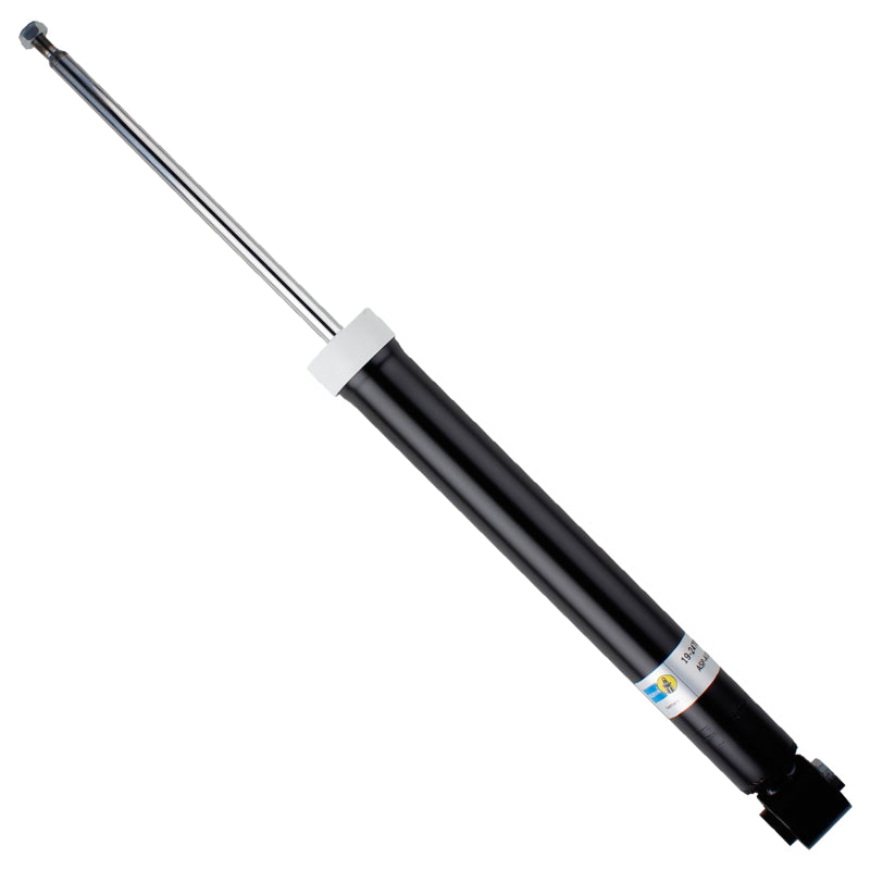 Bilstein rear twin-tube shock absorber for BMW X1 (2016-2019) with standard suspension, showing the shock unit and mounting details.