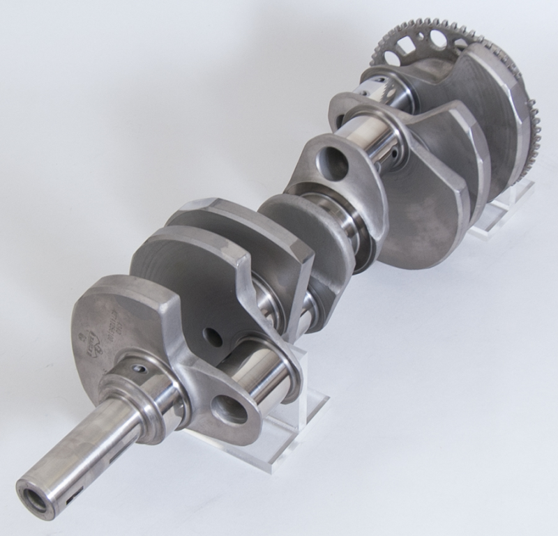 Eagle Chevrolet LS forged 4340 steel crankshaft with 4.125-inch stroke and 58-tooth reluctor, long snout design for high-performance engines.