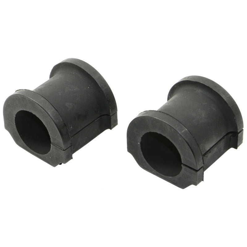 Moog Honda Element front frame sway bar bushings for 2003-2011 vehicle suspension, showing black rubber bushings on metal brackets.
