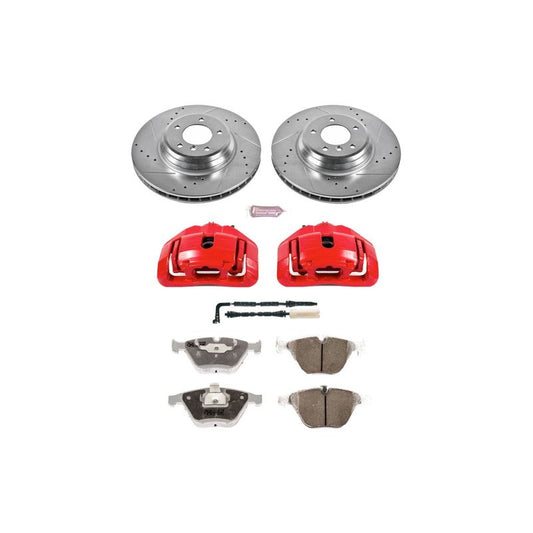PowerStop front Z26 street brake calipers for BMW 335i 2007-2009, performance brake caliper kit with calipers shown.