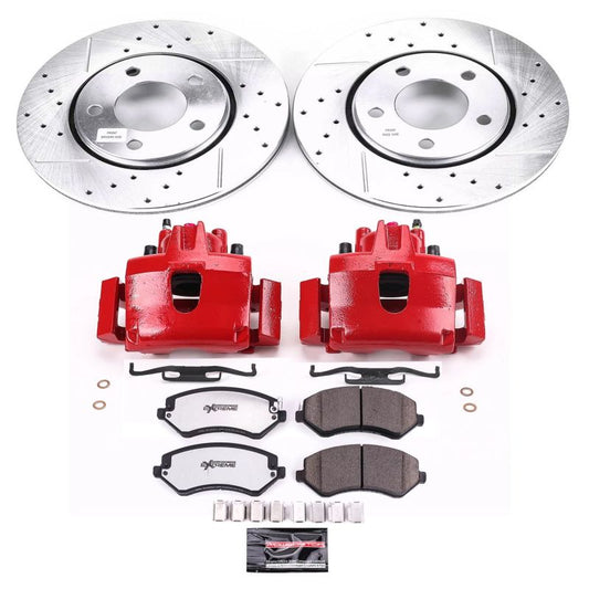 PowerStop Z36 brake kit with front calipers for 2003 Chrysler Voyager, designed for truck and towing performance.