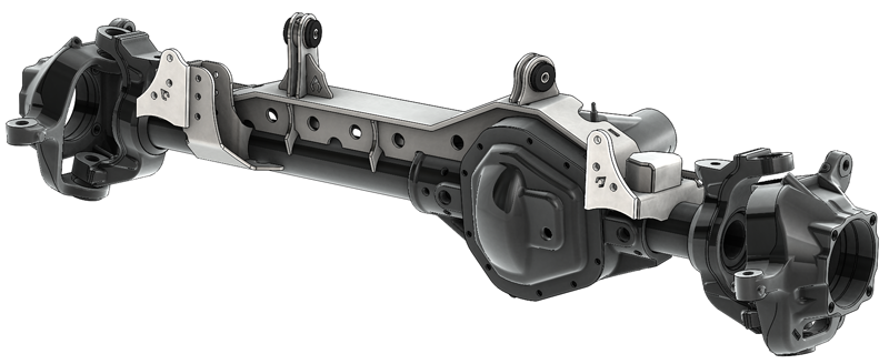 Artec Industries Jeep Wrangler TJ Dana 60 front axle swap kit with Daystar bushings, heavy-duty 1-ton superduty axles for off-road.