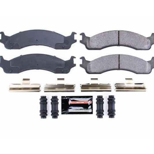 PowerStop Z23 Evolution Sport brake pads with hardware for 1998 Dodge B2500 front brake system, performance brake component.