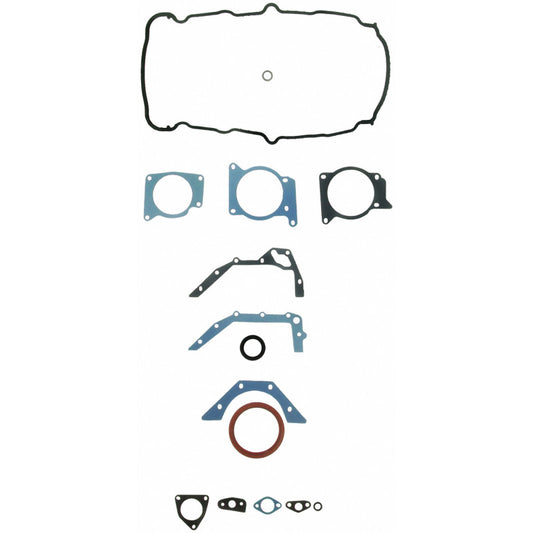 Fel-Pro Ford Focus engine conversion gasket set with multiple gaskets and seals for engine repair and maintenance.