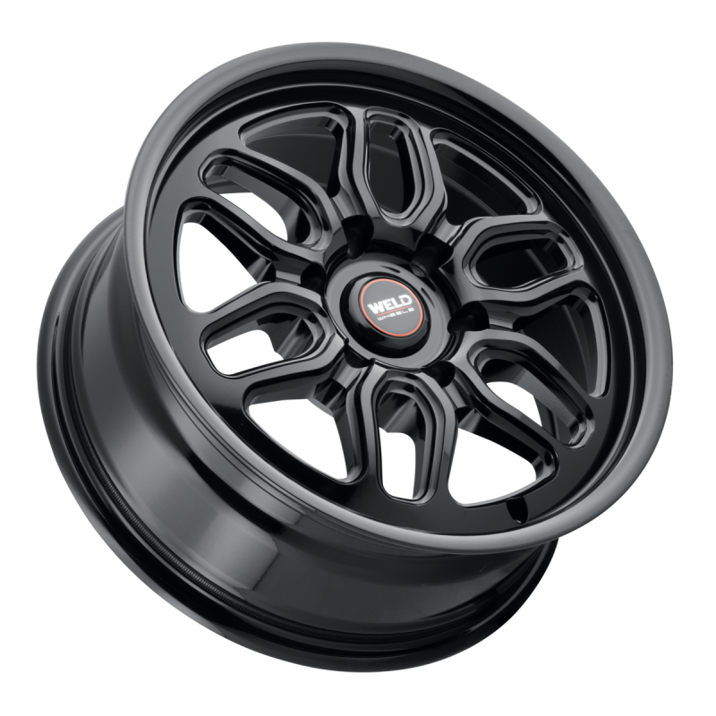 Weld Laguna 6 Drag 17x7 cast wheel in gloss black with 6x135 bolt pattern and 4.78 backspacing, featuring 87.1 hub bore.