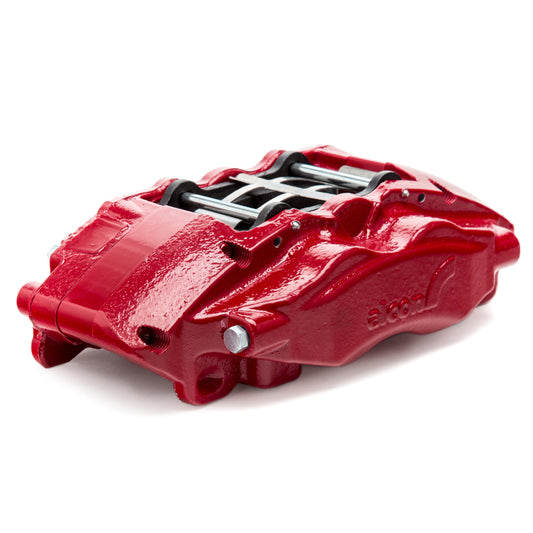 Alcon 10-14/17-18 Raptor and 09-17 F150 big brake kit rear rotors with red 4-piston calipers, no electronic parking brake.