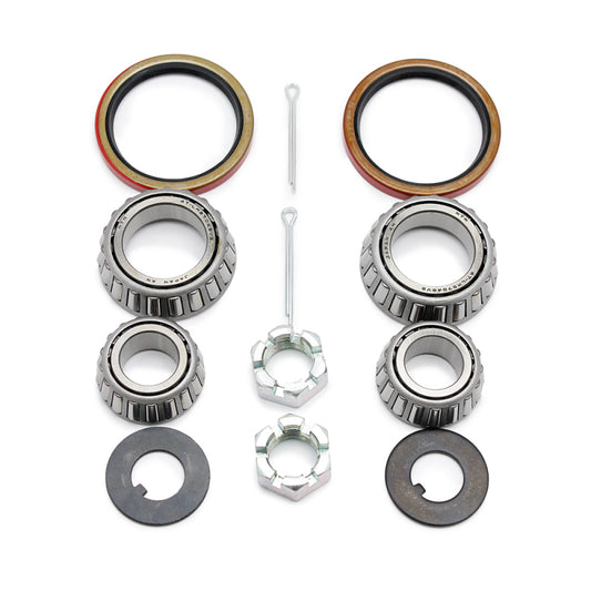 Wilwood 2-Pack bearing seal locknuts with no caps, designed for spindle assembly, shown on a vehicle spindle.