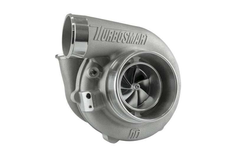 Turbosmart TS-2 turbocharger with water cooling, V-band connection, reverse rotation, 1.07AR, external wastegate for high-performance cars.