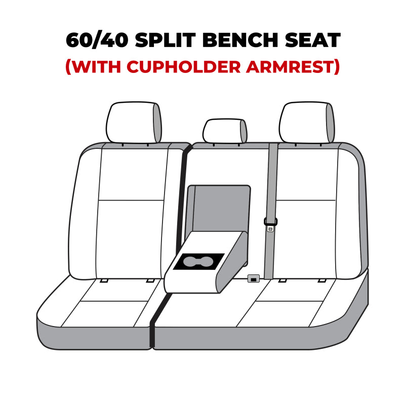 Covercraft Carhartt Super Dux second row seat cover for Toyota Tundra, gravel color, durable custom seat protector for truck seats.