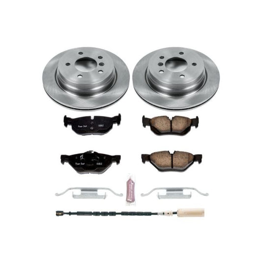 PowerStop rear brake kit for BMW X1 2013-2015, OE style autospecialty brake components with rotors and calipers.
