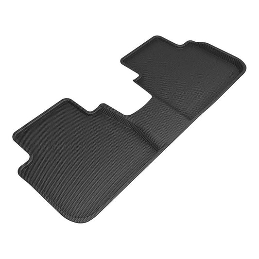 Black 3D MAXpider rubber floor mats for second row of Honda HR-V 2023-2024, durable and custom-fit for vehicle interior.