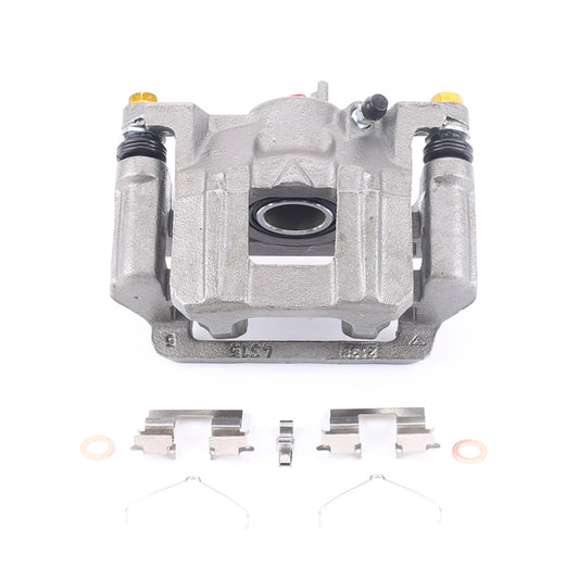 PowerStop OE rear right brake caliper with bracket for Honda Pilot 2009-2015, showing the caliper assembly and mounting components.