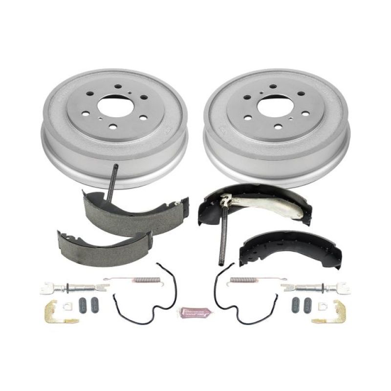 PowerStop rear brake drum kit for Chevrolet Silverado 1500 2WD, Autospecialty drum brake components, durable and reliable.