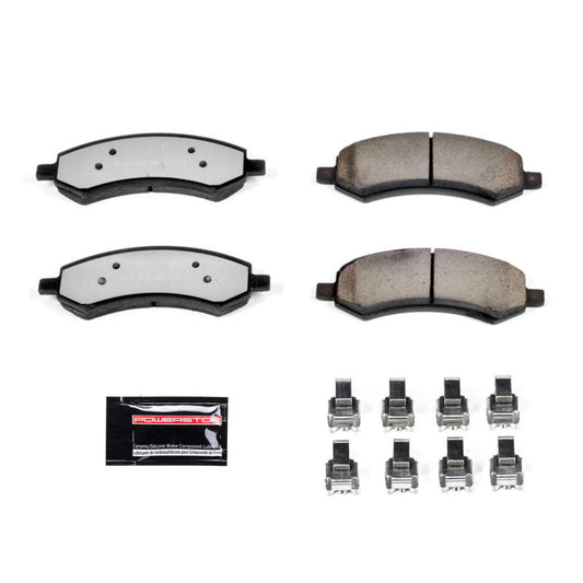 PowerStop Z36 Truck & Tow front brake pads for 2007-2009 Chrysler Aspen, performance brake pads with hardware included