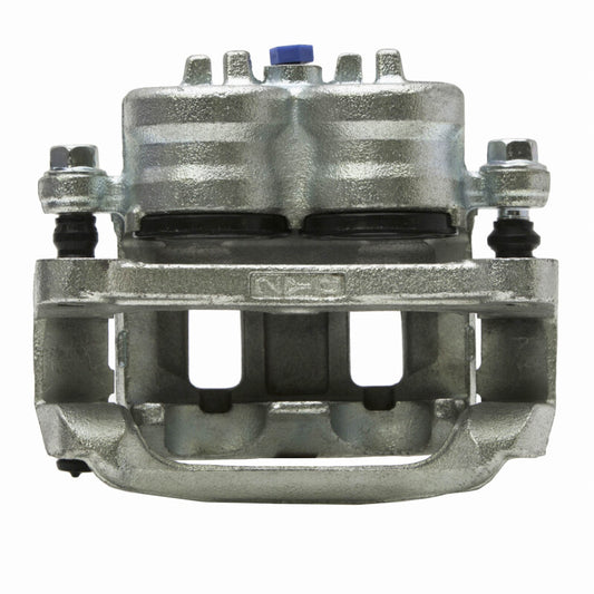 Silver zinc coated front brake caliper for Mitsubishi Montero by DFC, OE quality, enhances braking performance and durability.