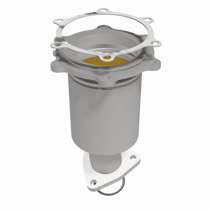 MagnaFlow catalytic converter for 1997 Infiniti QX4 3.3L, direct fit converter installed on vehicle exhaust system