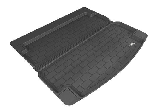 Black 3D MAXpider cargo liner for 2014-2019 Porsche Macan Kagu with durable rubber floor mats.