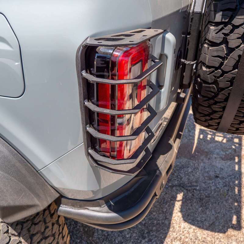 TURN Offroad rear tail light guards for 2021+ Ford Bronco, durable protection for tail lights on offroad vehicles.