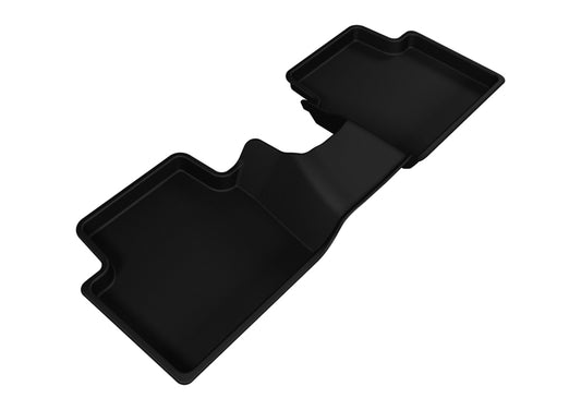 Black rubber 3D MAXpider floor mats for 2016-2020 Toyota Yaris and Yaris Ia second row, featuring textured surface and custom fit.