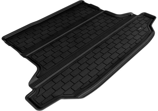 Black 3D MAXpider Kagu cargo liner for 2010-2014 Subaru Outback, durable rubber floor mat with custom fit for cargo area protection.
