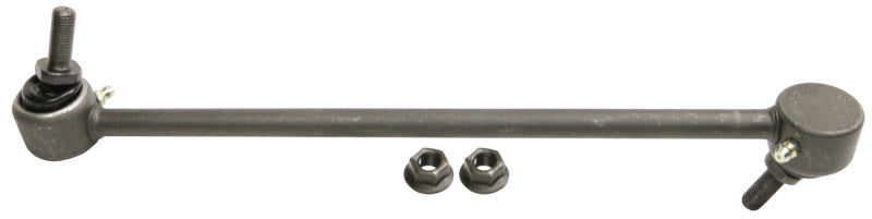 Moog front sway bar endlink for BMW X1 2016-2020, showing the metal linkage part with rubber bushings for suspension stability.
