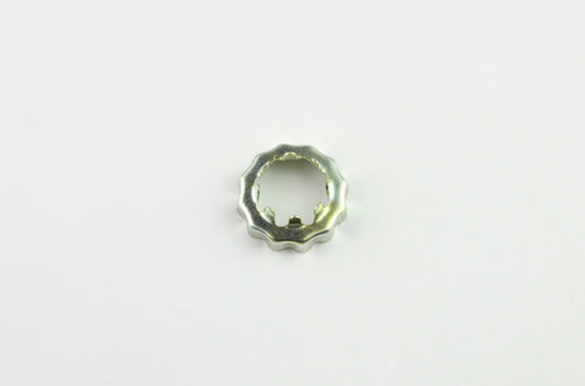 Wilwood spindle retainer nut for 1965-1969 Ford Mustang spindles, securely holds wheel components in place.