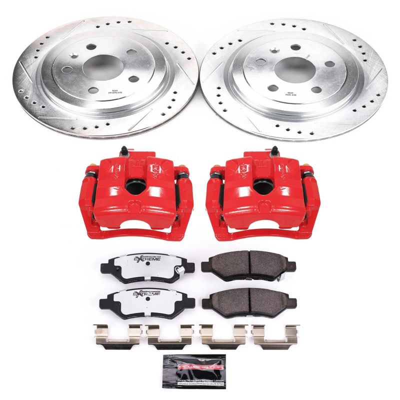 PowerStop Chevrolet Camaro rear Z26 Street Warrior brake kit with performance brake calipers for 2010-2015 models.
