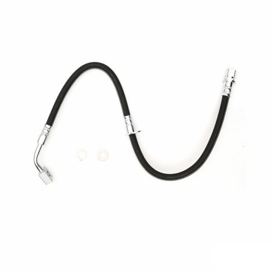 DFC Chevrolet Camaro front right brake hose from the brake line kit, showing the flexible rubber and metal fittings.