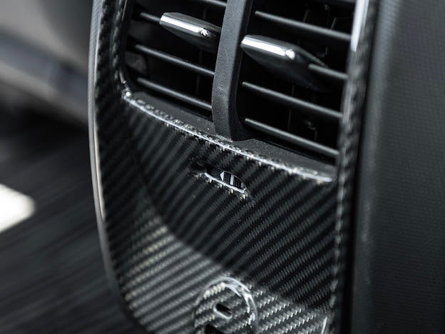 2021-Up Ford Mustang Mach-E |INTERIOR Carbon Fiber Rear AC Outlet Panel Cover