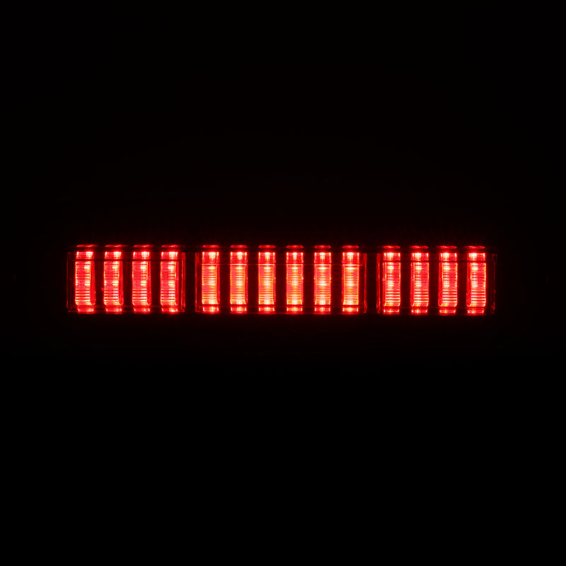 AlphaRex Black 3rd Brake Light for Dodge RAM NOVA-Series 2002-2008, showing the sleek, installed brake light on the vehicle.