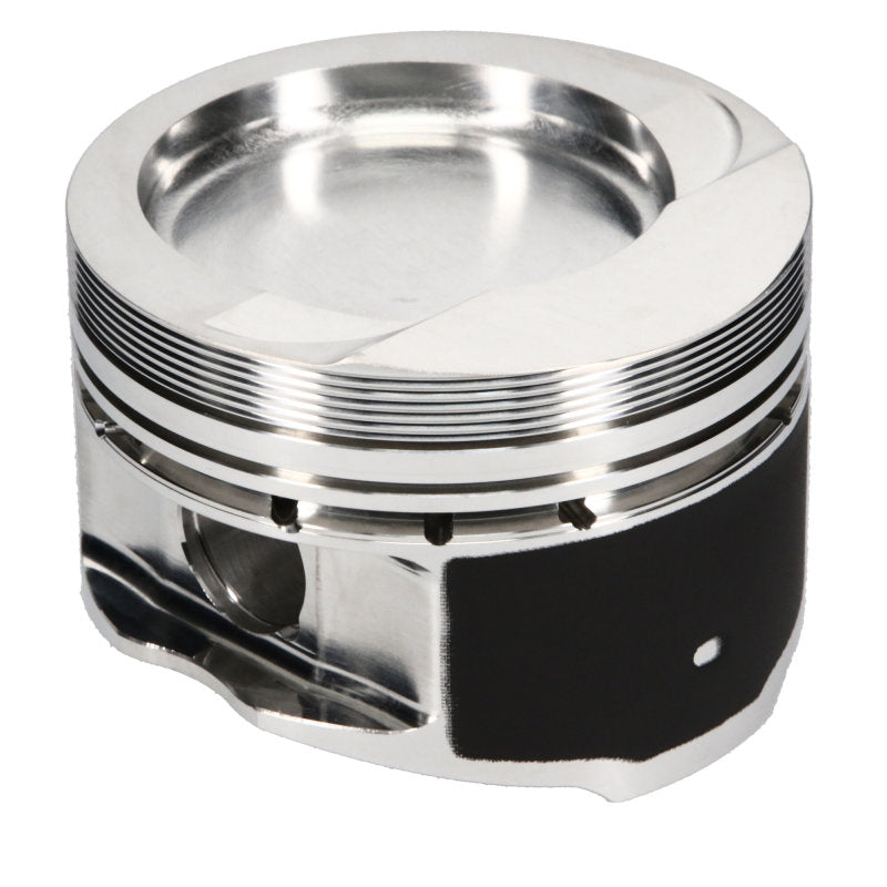 Set of 6 forged JE Pistons for VW 2.8L VR6 engine, high-performance piston kit for 6-cylinder engine rebuild.