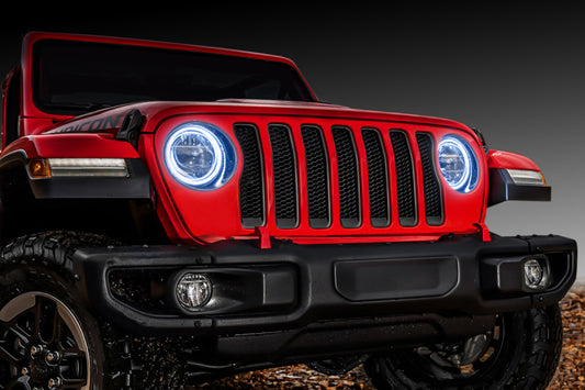 Oracle Lighting Jeep Wrangler JL and Gladiator JT LED surface mount fog light halo kit with white halos, bright and durable.