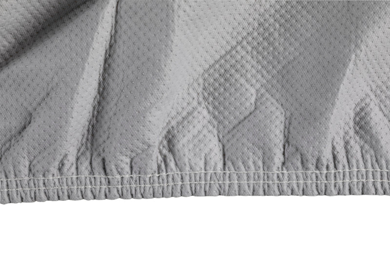Covercraft custom gray 5-layer car cover for Dodge Sprinter 2006-2009, all-weather softback vehicle protection.
