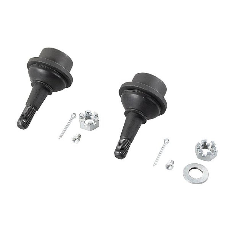Synergy Mfg heavy duty ball joints for Jeep JL/JT, includes one upper and one lower ball joint with knurled design.