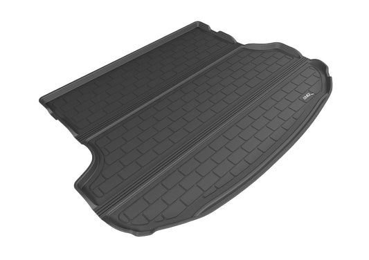 Black 3D MAXpider cargo liner for 2014-2015 Kia Sorento 5-seats, rubber flooring mat with textured surface.