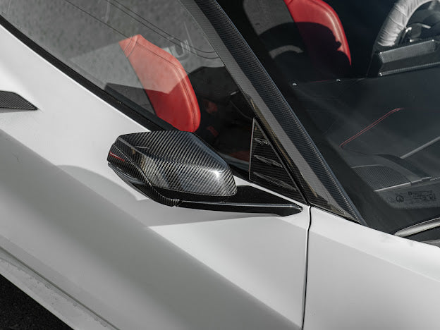 2020+ CORVETTE C8 | CARBON FIBER REPLACEMENT MIRROR COVERS PAIR