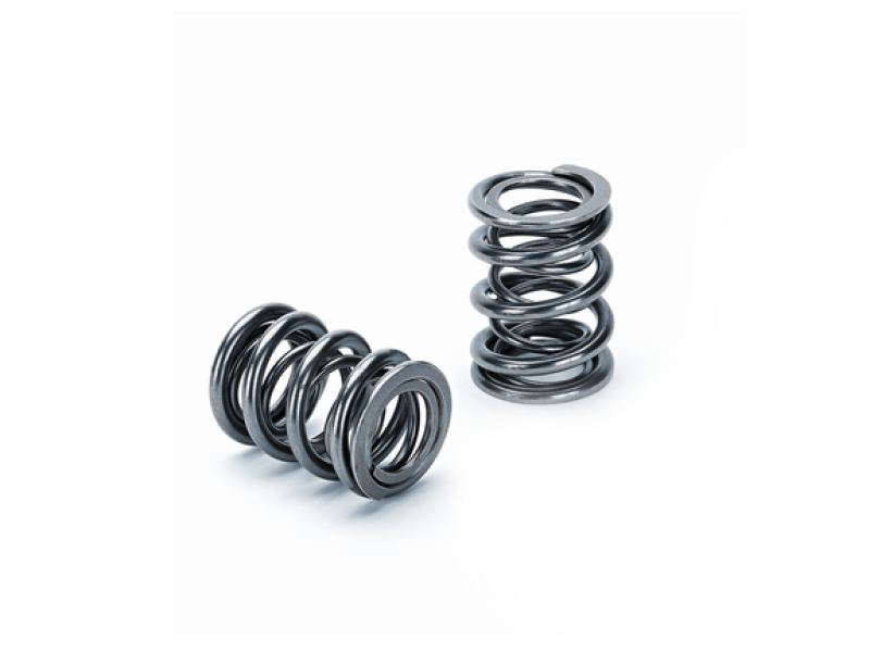 Supertech Toyota 2JZ dual valve springs set, chrome silicon vanadium, for drag racing, with retainers visible in the image.