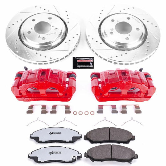 PowerStop brake calipers from the Z36 Truck & Tow Kit for 2017-2020 Honda Ridgeline, front performance disc brake calipers.