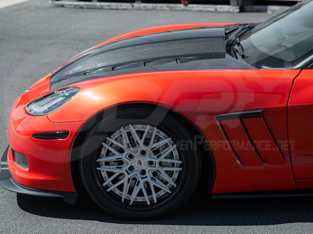 2005-2013 C6 Corvette - 427 /Grand Sport / Z06 / ZR1 | ZRA1 Style Front Splitter Lip Ground Effects (Carbon Fiber or Primer Black)