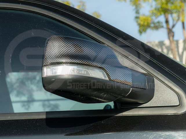 2019-UP RAM 1500 | FACTORY STYLE DRY CARBON FIBER TAPE ON SIDE MIRROR CAP COVERS PAIR