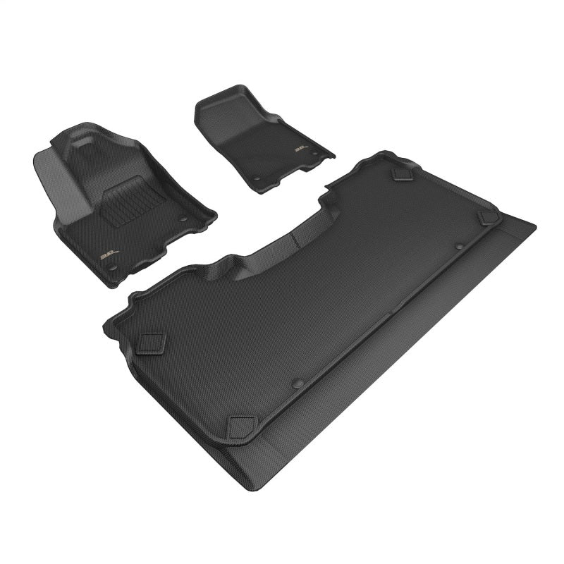 3D MAXpider Kagu black rubber floor mats full set for 2025-2026 Dodge Ram 1500 Crew Cab