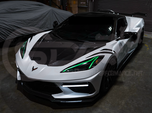 2020-Up Chevrolet Corvette C8 | Custom DRL Conversion Front Headlight Module Set Pair (Amber, Blue, Green, or Red)