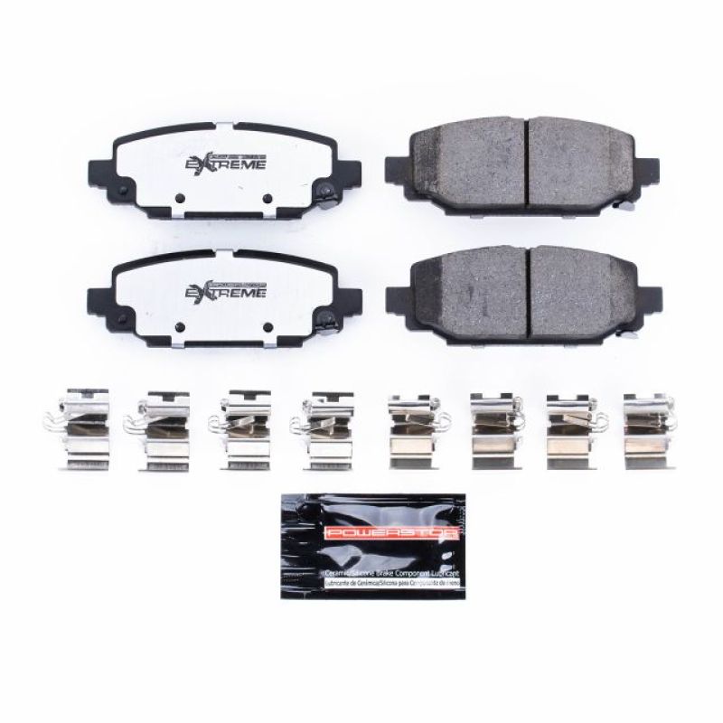 PowerStop rear Z36 truck and tow brake pads for Jeep Wrangler 2018-2019 with hardware, performance brake pads for enhanced stopping power.