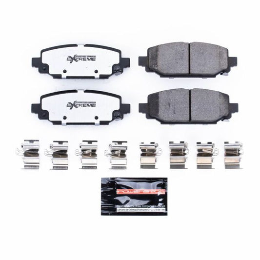 PowerStop rear Z36 truck and tow brake pads for Jeep Wrangler 2018-2019 with hardware, performance brake pads for enhanced stopping power.