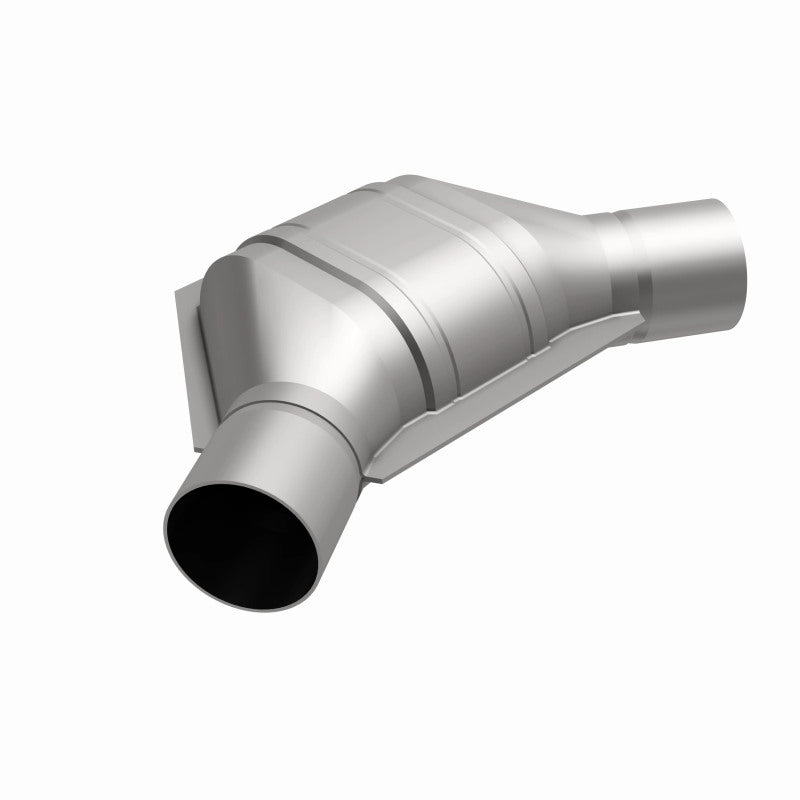 MagnaFlow Universal Catalytic Converter 2.25 inch Angled O/O PC2 Front