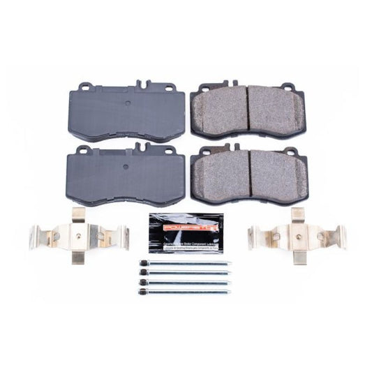 PowerStop Z23 Evolution Sport brake pads with hardware for Mercedes-Benz E350 2010-2016 front brake system, performance upgrade