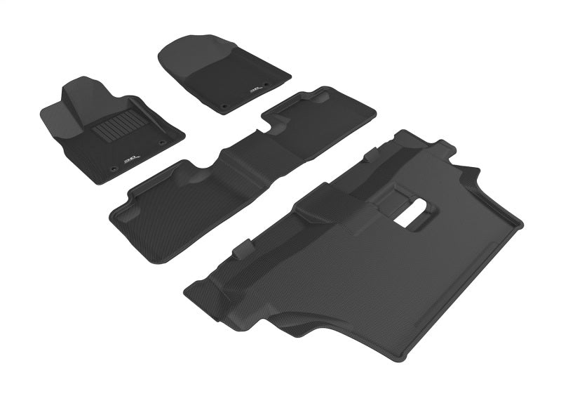 3D MAXpider black rubber floor mats for Dodge Durango 13-26, front passenger side, full set with 2 posts on the floor.