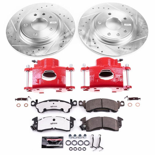PowerStop Z26 Street Brake Kit for 1977 Cadillac Fleetwood, front performance brake system with calipers and rotors.