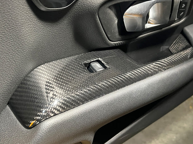 2020-Up Toyota GR Supra A90 | Factory Style DRY CARBON FIBER Side Door Window Switch Panel Cover