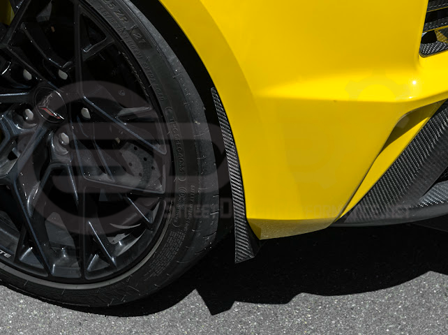2023-UP CORVETTE C8 E-RAY, Z06, & ZR1 | FACTORY EXTENDED XL VERSION 2 FRONT & REAR MUD FLAPS SPLASH GUARD PAIR